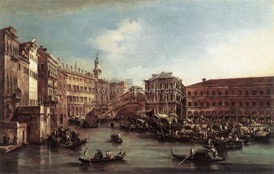 The Rialto Bridge with the Palazzo dei Camerlenghi - 弗朗西斯科·格拉蒂